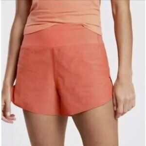 Athleta Shorts Size XS Women’s Space Dye Orange Run With It Textured 3.5’’